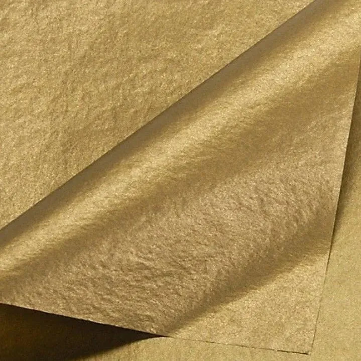 10 Metallic Gold Tissue Paper Sheets | Gift Wrap Paper in Metallic Gold, Size 56 x 76cm (19"x28") - Perfect for Gifting and Crafting