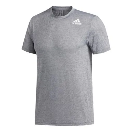 Adidas Training Sports Short Sleeve Tee 'Light Grey', Gray