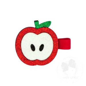 Alligator Hair Clip | Glitter Apple | Wee Ones