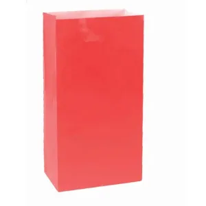 Apple Red Party Bags 13cm x 25cm - 12 Pkt