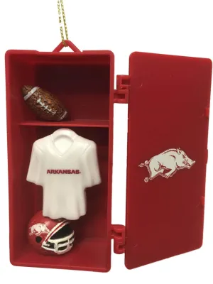 Arkansas Razorbacks Team Sports Red Team Locker Christmas Ornament