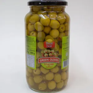 BEST DAY GREEN OLIVES STUFFED 930GM