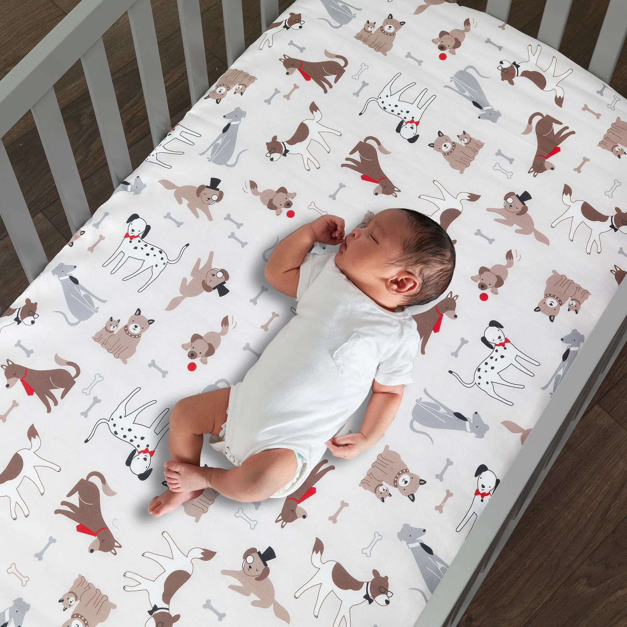 Bow Wow 4-Piece Crib Bedding Set