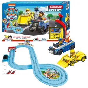 Carrera First Paw Patrol chase and Rubble Slot Car Set