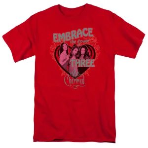 Charmed Embrace the Power Mens T Shirt Red