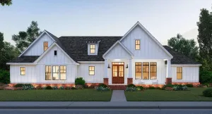 Charming 3-Bedroom Home Plan with Inviting Porches