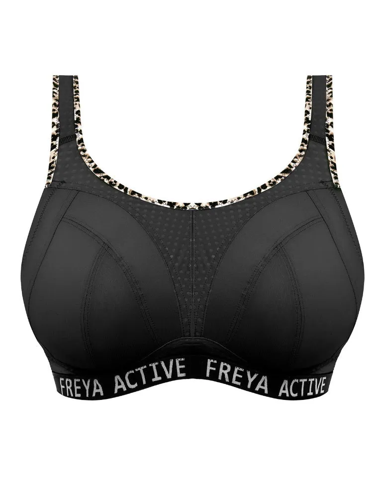 Dynamic Non-Wired Sports Bra - Pure Leopard Black