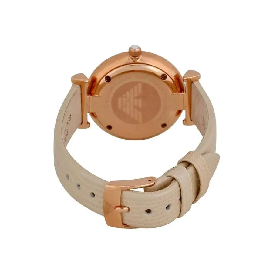 Emporio Armani AR1681 Ladies Rose Gold Cream Watch