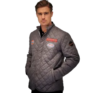 Gulf Gentleman Driver Quilted Jacket in Steel Gray