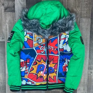 Hard Soda- comic bubble jacket (green)