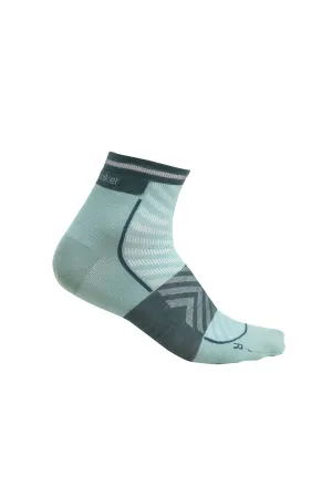 Icebreaker Merino Blend Run  Ultralight Mini Socks (Men's) - Cloud Ray/Fathom Green