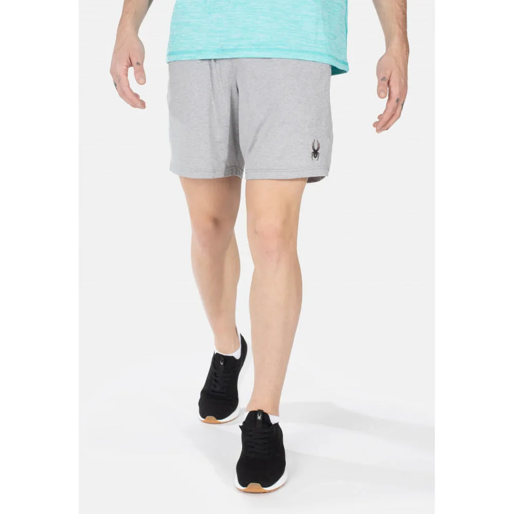 Men's sports shorts with leggings SPYDER, light gray