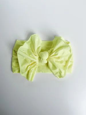 Neon Yellow BIG Nylon Knot Headwrap