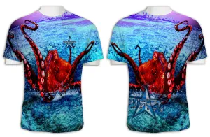 Octopus Undertow FULL - Short Sleeve Polyester Shirt