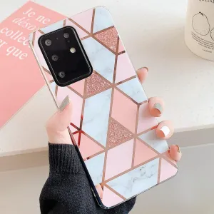 Plating Marble Design Case for Samsung Galaxy 20 Ultra S10e S9 S8 S7 edge note 8 9 10 20 plus Phone Cases Soft Silicone Cover |Phone Case & Covers|