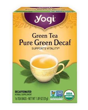 Yogi Teas Organic Decaf Green Tea Kombucha 16 Tea Bags